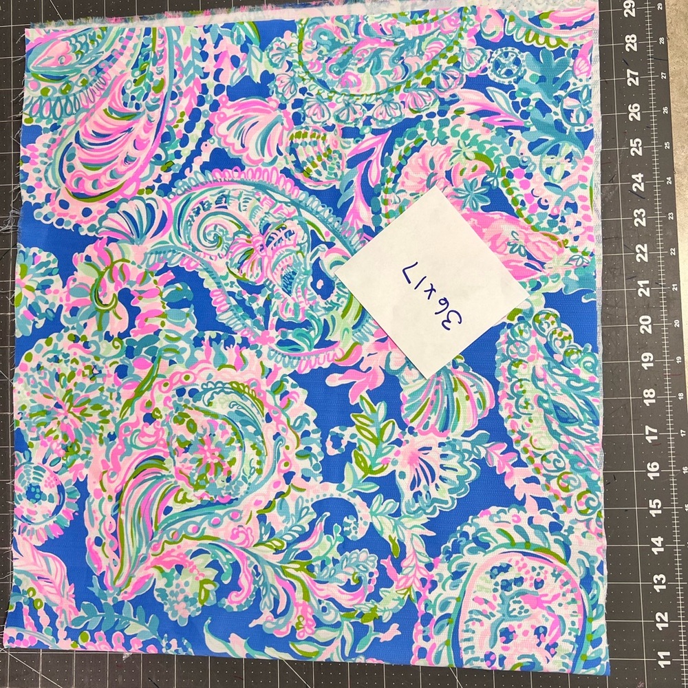 Colorful Paisley Fabric Square